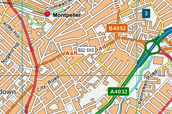 BS2 8XS map - OS VectorMap District (Ordnance Survey) BS2 8XS map - OS VectorMap District (Ordnance Survey)