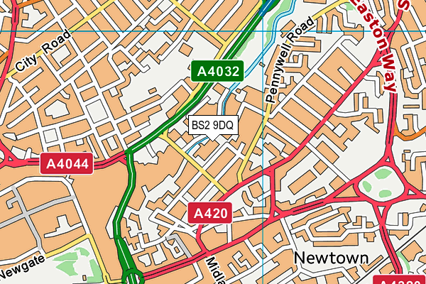 BS2 9DQ map - OS VectorMap District (Ordnance Survey) BS2 9DQ map - OS VectorMap District (Ordnance Survey)