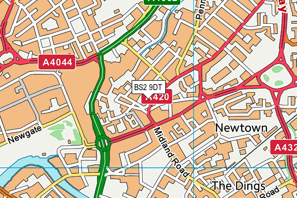 BS2 9DT map - OS VectorMap District (Ordnance Survey) BS2 9DT map - OS VectorMap District (Ordnance Survey)