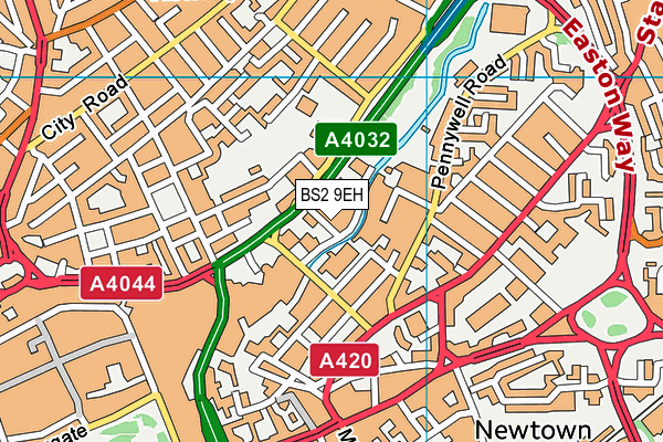 BS2 9EH map - OS VectorMap District (Ordnance Survey) BS2 9EH map - OS VectorMap District (Ordnance Survey)
