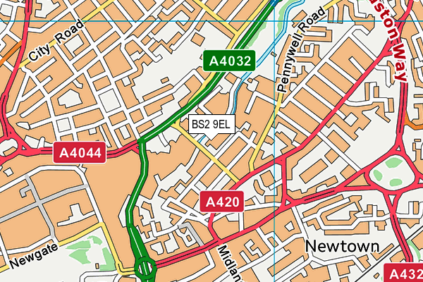 BS2 9EL map - OS VectorMap District (Ordnance Survey) BS2 9EL map - OS VectorMap District (Ordnance Survey)