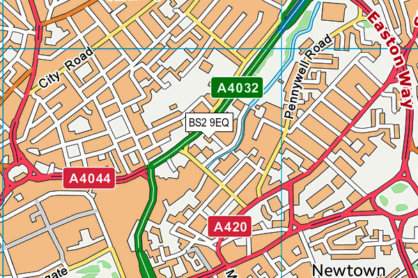 BS2 9EQ map - OS VectorMap District (Ordnance Survey) BS2 9EQ map - OS VectorMap District (Ordnance Survey)