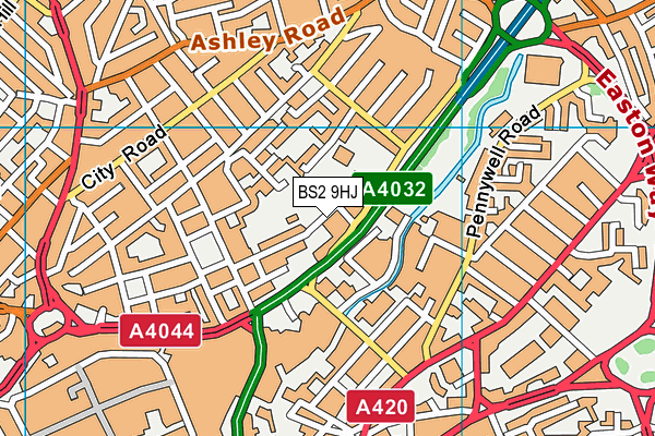 BS2 9HJ map - OS VectorMap District (Ordnance Survey)