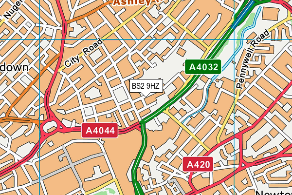 BS2 9HZ map - OS VectorMap District (Ordnance Survey) BS2 9HZ map - OS VectorMap District (Ordnance Survey)