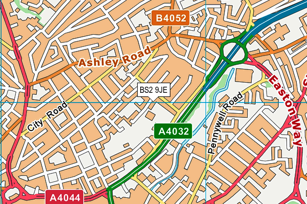 BS2 9JE map - OS VectorMap District (Ordnance Survey) BS2 9JE map - OS VectorMap District (Ordnance Survey)