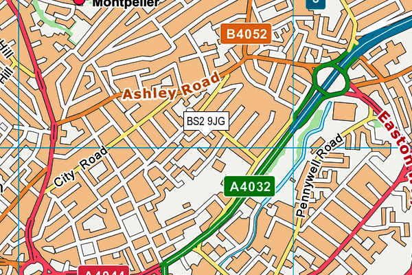 BS2 9JG map - OS VectorMap District (Ordnance Survey) BS2 9JG map - OS VectorMap District (Ordnance Survey)