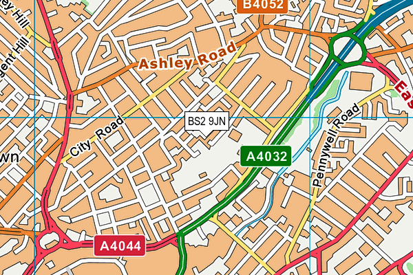 BS2 9JN map - OS VectorMap District (Ordnance Survey) BS2 9JN map - OS VectorMap District (Ordnance Survey)