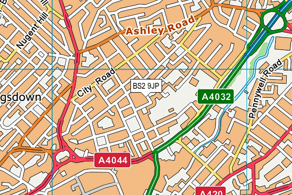 BS2 9JP map - OS VectorMap District (Ordnance Survey) BS2 9JP map - OS VectorMap District (Ordnance Survey)