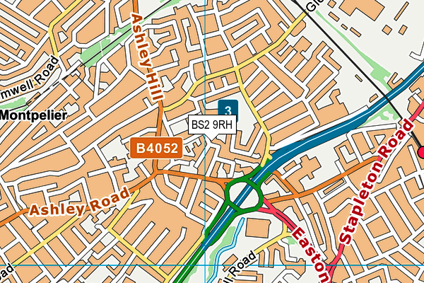 BS2 9RH map - OS VectorMap District (Ordnance Survey) BS2 9RH map - OS VectorMap District (Ordnance Survey)