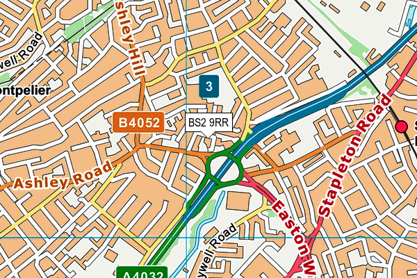 BS2 9RR map - OS VectorMap District (Ordnance Survey) BS2 9RR map - OS VectorMap District (Ordnance Survey)