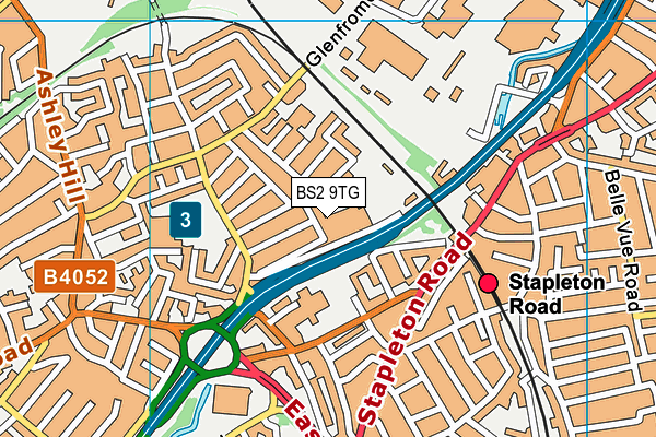BS2 9TG map - OS VectorMap District (Ordnance Survey) BS2 9TG map - OS VectorMap District (Ordnance Survey)
