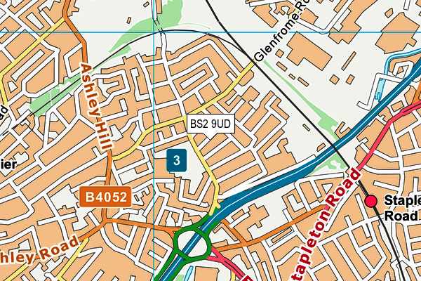 BS2 9UD map - OS VectorMap District (Ordnance Survey) BS2 9UD map - OS VectorMap District (Ordnance Survey)