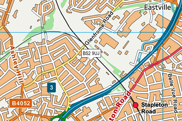 BS2 9UJ map - OS VectorMap District (Ordnance Survey) BS2 9UJ map - OS VectorMap District (Ordnance Survey)