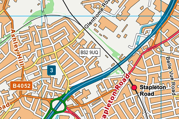 BS2 9UQ map - OS VectorMap District (Ordnance Survey)