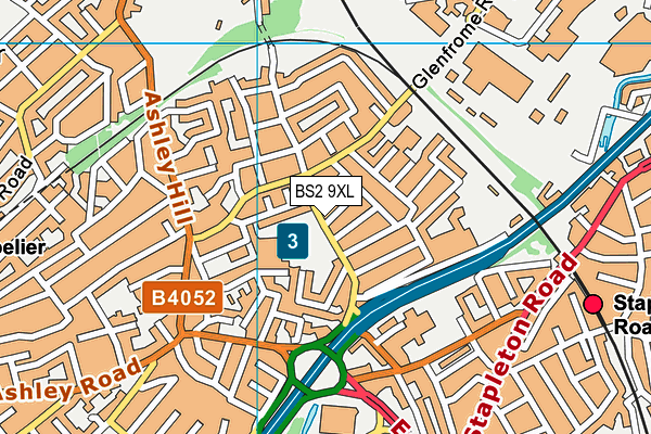 BS2 9XL map - OS VectorMap District (Ordnance Survey) BS2 9XL map - OS VectorMap District (Ordnance Survey)