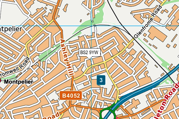 BS2 9YW map - OS VectorMap District (Ordnance Survey) BS2 9YW map - OS VectorMap District (Ordnance Survey)