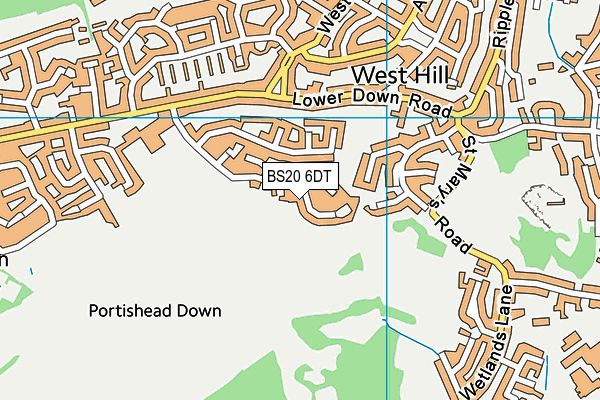 BS20 6DT map - OS VectorMap District (Ordnance Survey)