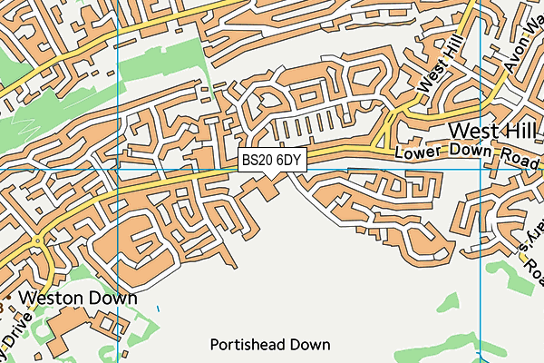 BS20 6DY map - OS VectorMap District (Ordnance Survey)