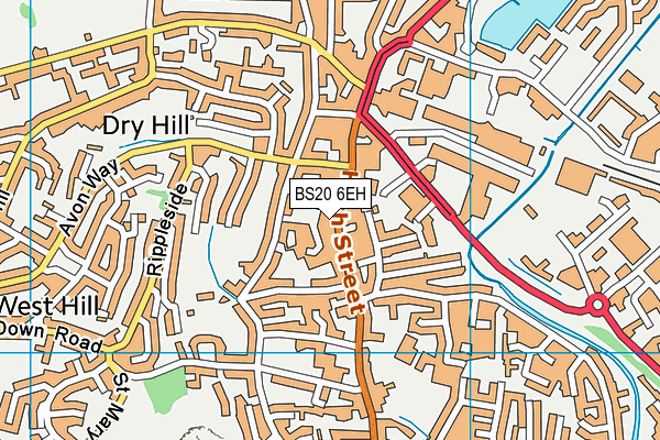 BS20 6EH map - OS VectorMap District (Ordnance Survey)