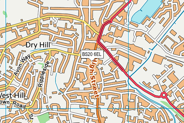 BS20 6EL map - OS VectorMap District (Ordnance Survey)