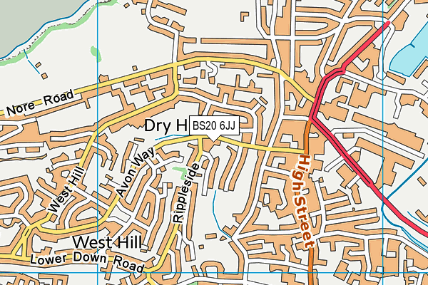 BS20 6JJ map - OS VectorMap District (Ordnance Survey)