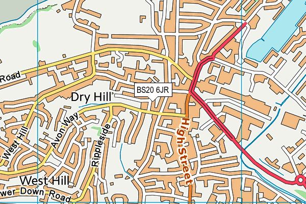 BS20 6JR map - OS VectorMap District (Ordnance Survey)
