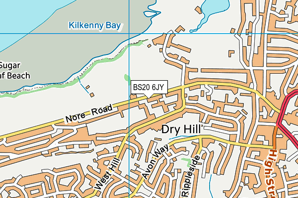 BS20 6JY map - OS VectorMap District (Ordnance Survey)