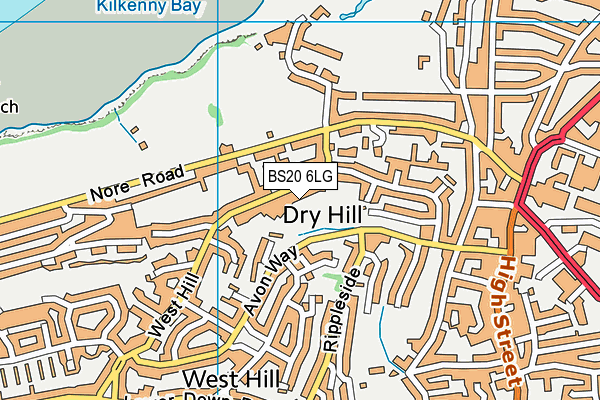BS20 6LG map - OS VectorMap District (Ordnance Survey)