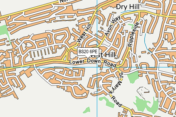 BS20 6PE map - OS VectorMap District (Ordnance Survey)