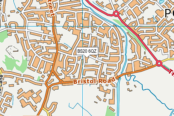 BS20 6QZ map - OS VectorMap District (Ordnance Survey)