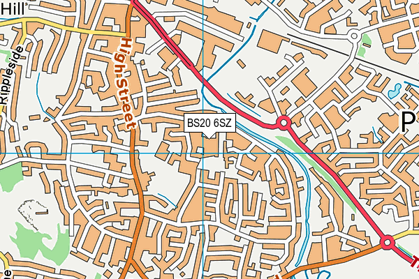 BS20 6SZ map - OS VectorMap District (Ordnance Survey)