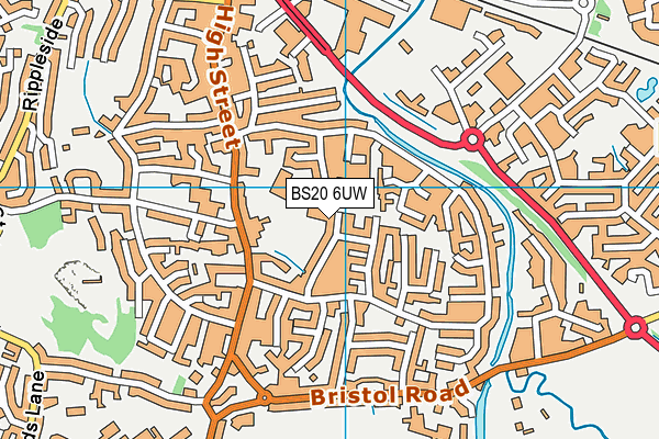 BS20 6UW map - OS VectorMap District (Ordnance Survey) BS20 6UW map - OS VectorMap District (Ordnance Survey)