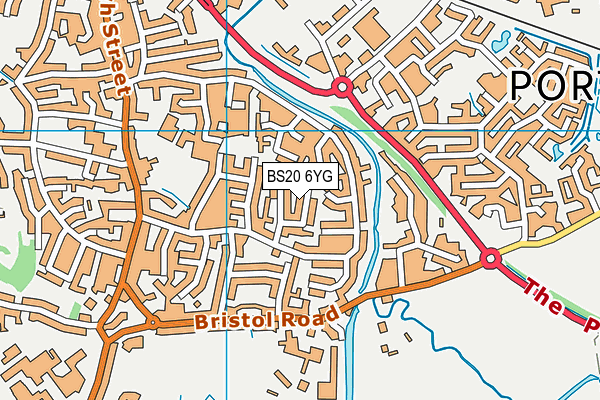 BS20 6YG map - OS VectorMap District (Ordnance Survey)