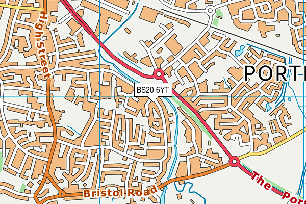 BS20 6YT map - OS VectorMap District (Ordnance Survey)