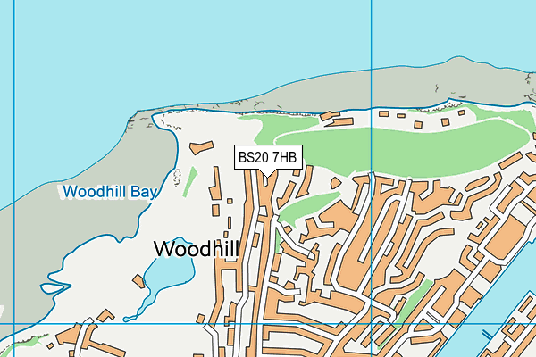 BS20 7HB map - OS VectorMap District (Ordnance Survey)
