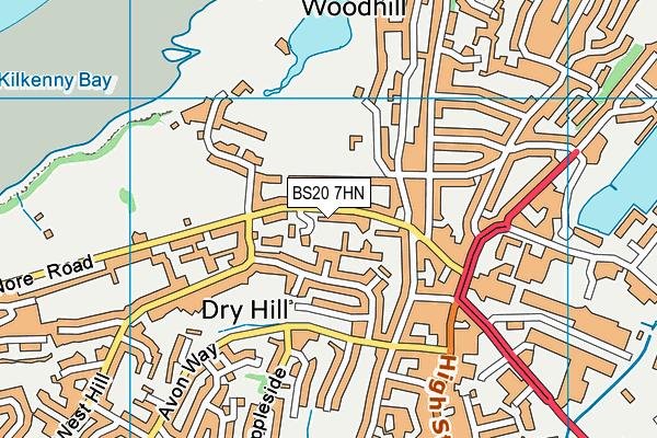 BS20 7HN map - OS VectorMap District (Ordnance Survey)