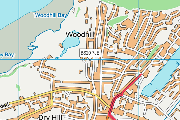 BS20 7JE map - OS VectorMap District (Ordnance Survey)