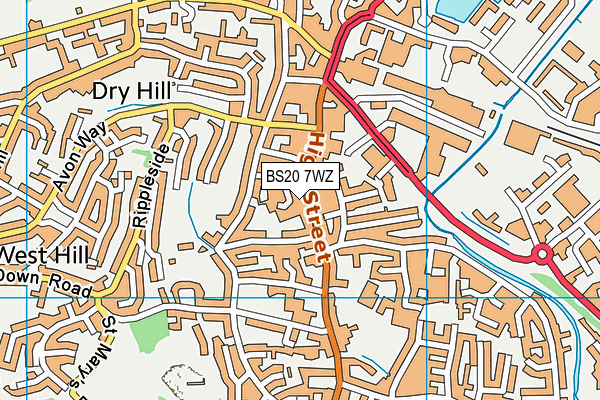 BS20 7WZ map - OS VectorMap District (Ordnance Survey) BS20 7WZ map - OS VectorMap District (Ordnance Survey)