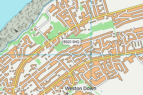 BS20 8HQ map - OS VectorMap District (Ordnance Survey)