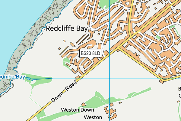 BS20 8LD map - OS VectorMap District (Ordnance Survey) BS20 8LD map - OS VectorMap District (Ordnance Survey)