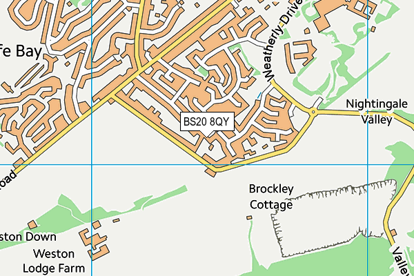 BS20 8QY map - OS VectorMap District (Ordnance Survey) BS20 8QY map - OS VectorMap District (Ordnance Survey)