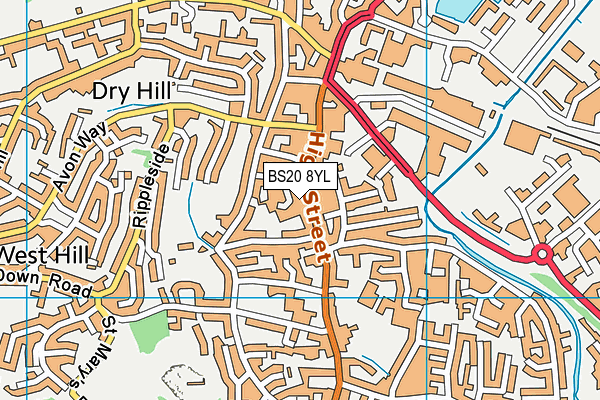 BS20 8YL map - OS VectorMap District (Ordnance Survey) BS20 8YL map - OS VectorMap District (Ordnance Survey)