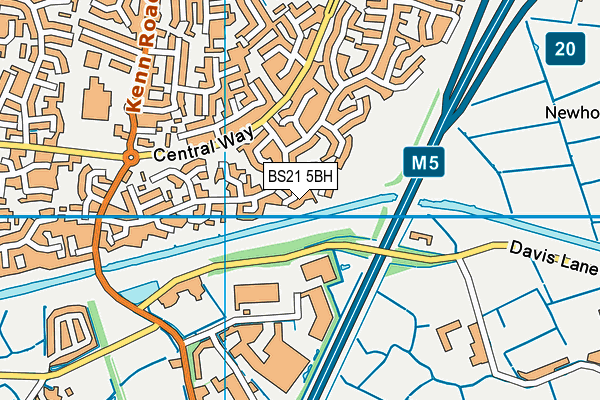 BS21 5BH map - OS VectorMap District (Ordnance Survey)