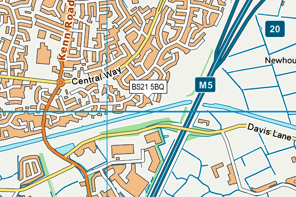 BS21 5BQ map - OS VectorMap District (Ordnance Survey)