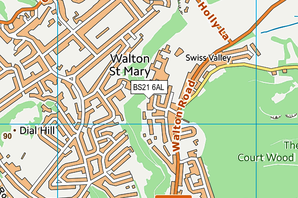 BS21 6AL map - OS VectorMap District (Ordnance Survey)