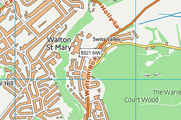 BS21 6AN map - OS VectorMap District (Ordnance Survey)