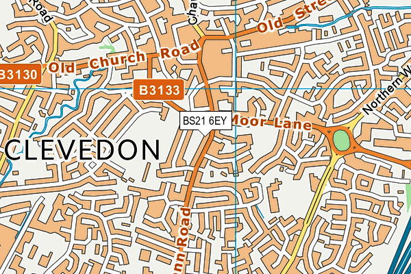 BS21 6EY map - OS VectorMap District (Ordnance Survey)