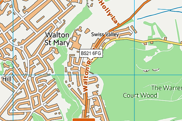 BS21 6FG map - OS VectorMap District (Ordnance Survey) BS21 6FG map - OS VectorMap District (Ordnance Survey)