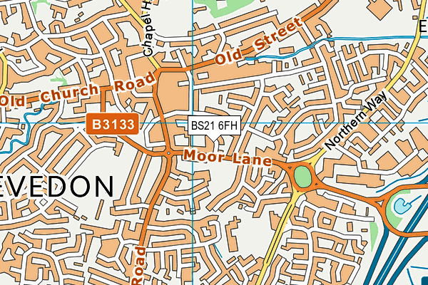 BS21 6FH map - OS VectorMap District (Ordnance Survey)