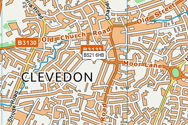 BS21 6HB map - OS VectorMap District (Ordnance Survey)